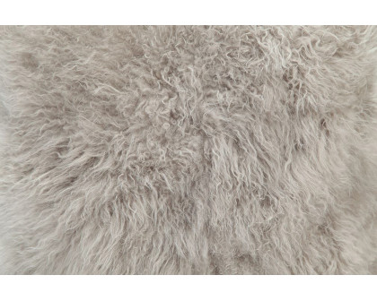 Moe's - Cashmere Fur Pillow in Gray