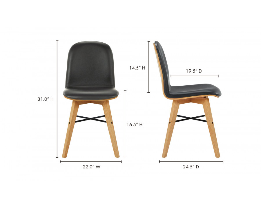 Moe's - Napoli Scandinavian Dining Chair Set of 2