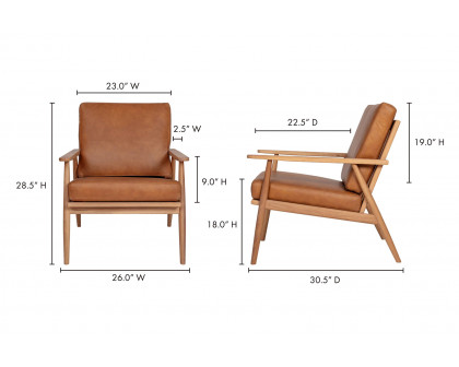 Moe's - Harper Lounge Chair in Brown