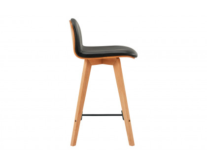 Moe's Napoli Leather Counter Stool - Black