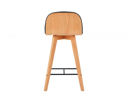 Moe's Napoli Leather Counter Stool - Black