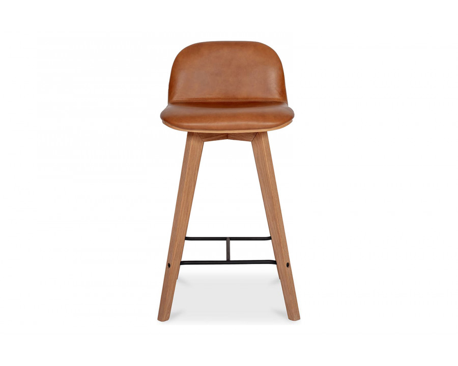 Moe's Napoli Leather Counter Stool - Tan