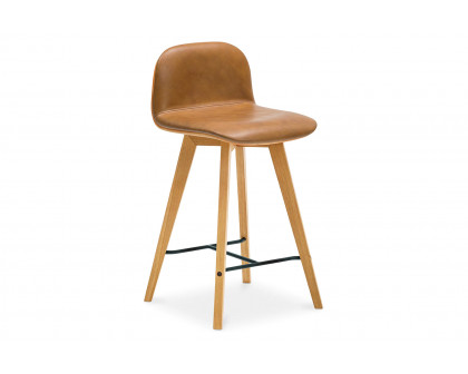 Moe's Napoli Leather Counter Stool - Tan