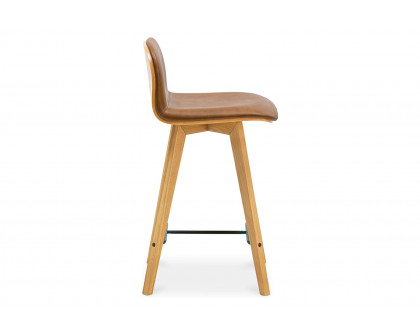 Moe's Napoli Leather Counter Stool - Tan