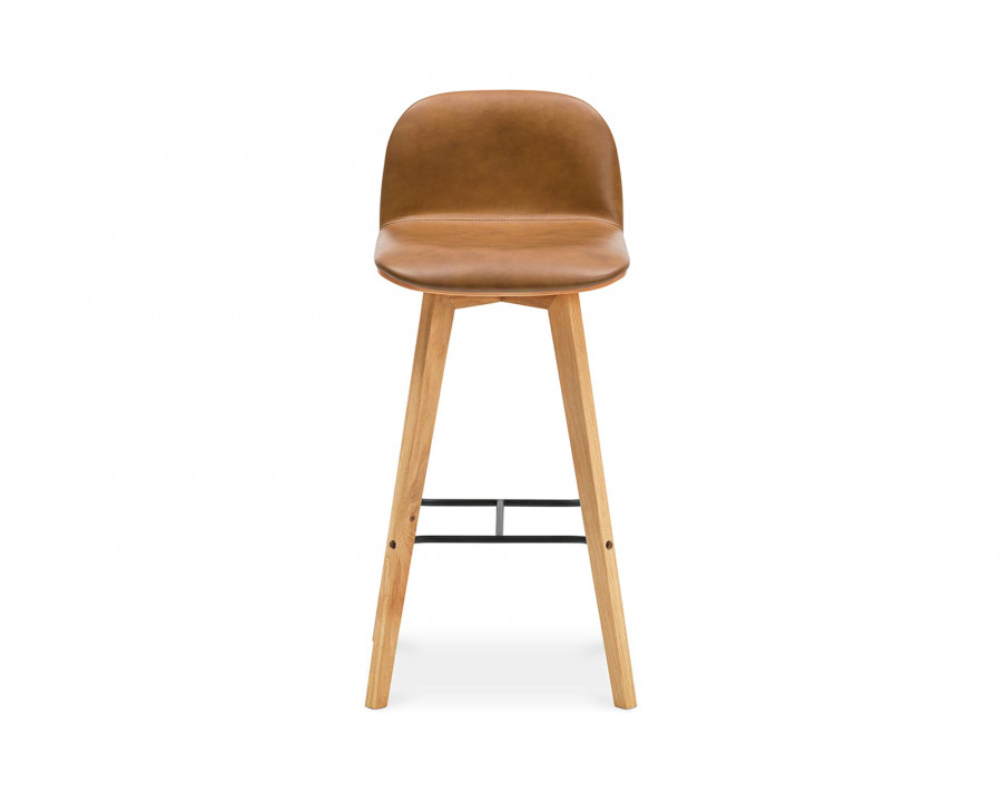 Moe's Napoli Leather Bar Stool - Tan