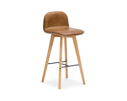 Moe's Napoli Leather Bar Stool - Tan