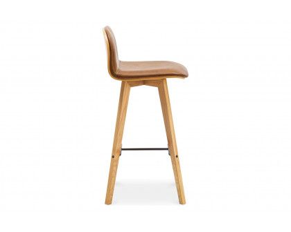 Moe's Napoli Leather Bar Stool - Tan