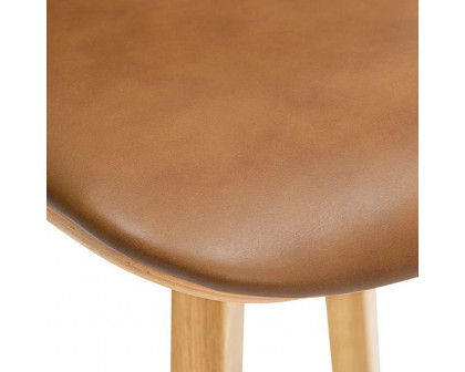 Moe's Napoli Leather Bar Stool - Tan