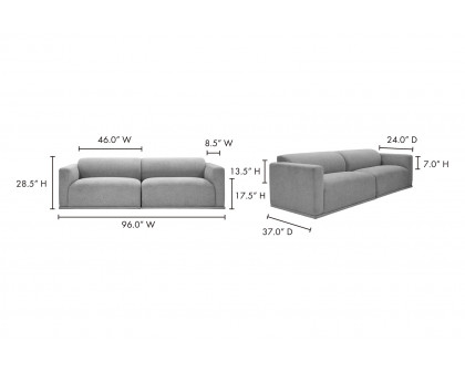 Moe's Malou Sofa - Gray