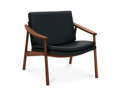 Moe's Harlowe Lounge Chair - Pebbled Black