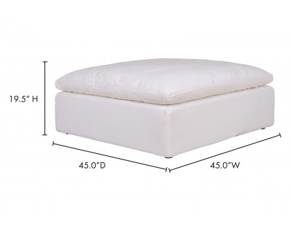 Moe's™ Clay Ottoman - White