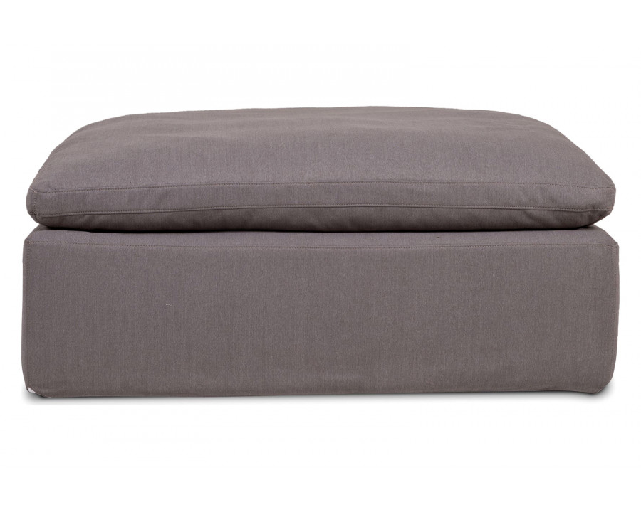 Moe's Clay Ottoman - Light Gray