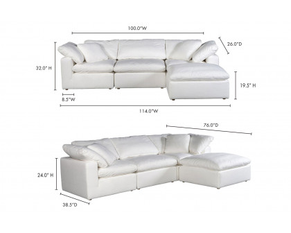 Moe's Terra Condo Lounge Modular Sectional - Cream White