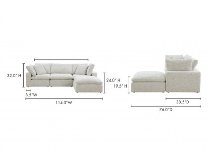 Moe's Terra Condo Lounge Modular Sectional - Coastside Sand