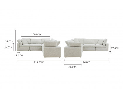 Moe's Terra Condo Classic L Modular Sectional - Coastside Sand