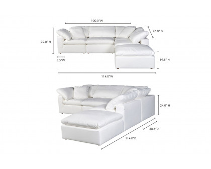 Moe's Terra Condo Dream Modular Sectional - Cream White