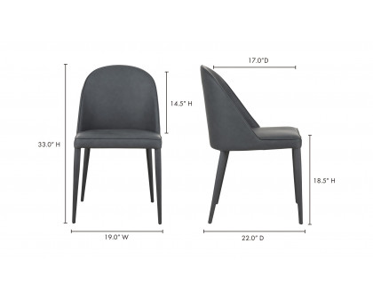 Moe's Burton Contemporary Dining Chair Set of 2 - Black Fade