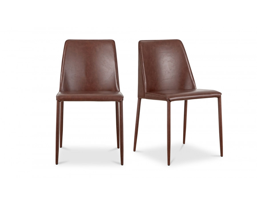 Moe's Nora Modern Dining Chair Set of 2 - Smoked Cherry