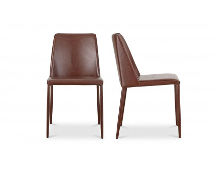 Moe's Nora Modern Dining Chair Set of 2 - Smoked Cherry