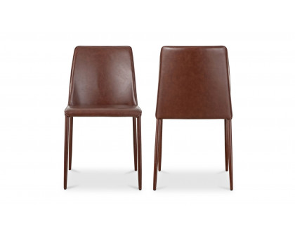 Moe's Nora Modern Dining Chair Set of 2 - Smoked Cherry