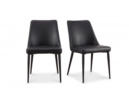 Moe's Lula Contemporary Dining Chair Set of 2 - Black