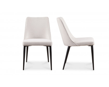 Moe's Lula Contemporary Dining Chair Set of 2 - Cream White