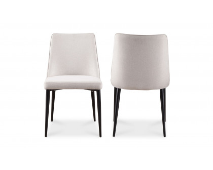 Moe's Lula Contemporary Dining Chair Set of 2 - Cream White