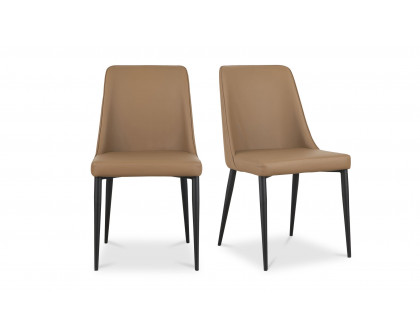 Moe's Lula Contemporary Dining Chair Set of 2 - Cool Tan