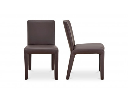 Moe's Monte Contemporary Dining Chair Set of 2 - Dark Brown