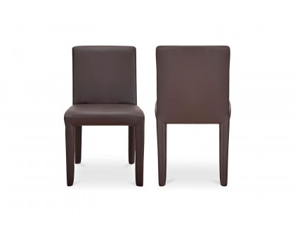 Moe's Monte Contemporary Dining Chair Set of 2 - Dark Brown