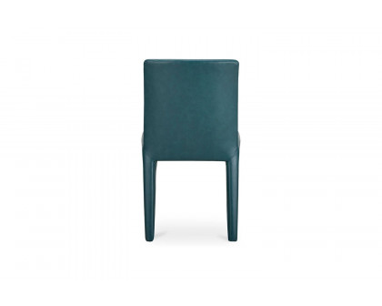 Moe's Monte Contemporary Dining Chair Set of 2 - Teal, Vegan Leather