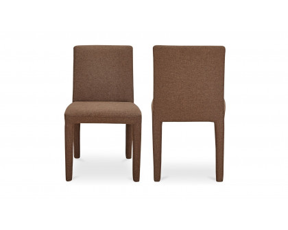 Moe's Monte Contemporary Dining Chair Set of 2 - Brown