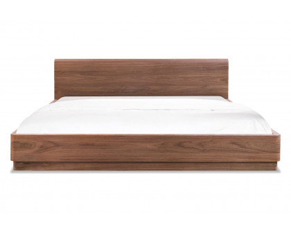 Moe's Round Off Bed - Walnut, Queen