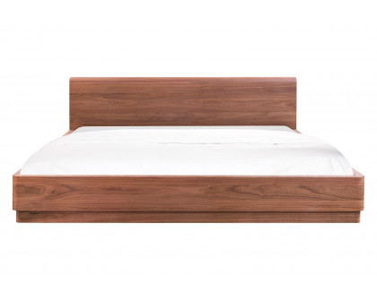 Moe's Round Off Bed - Walnut, King