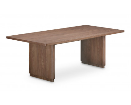 Moe's Round Off Scandinavian Rectangular Dining Table - Walnut, Small