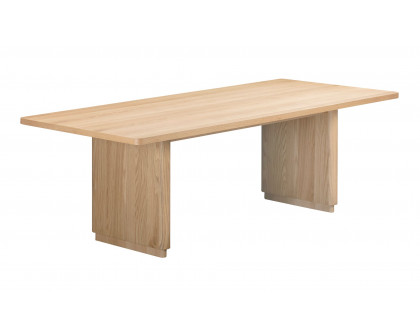 Moe's Round Off Scandinavian Rectangular Dining Table - Oak, Small