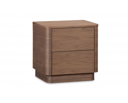 Moe's Round Off Scandinavian Nightstand - Walnut