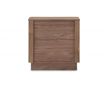 Moe's Round Off Scandinavian Nightstand - Walnut