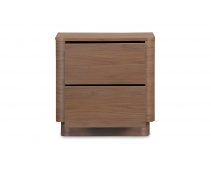 Moe's Round Off Scandinavian Nightstand - Walnut