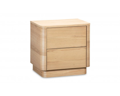 Moe's Round Off Scandinavian Nightstand - Oak