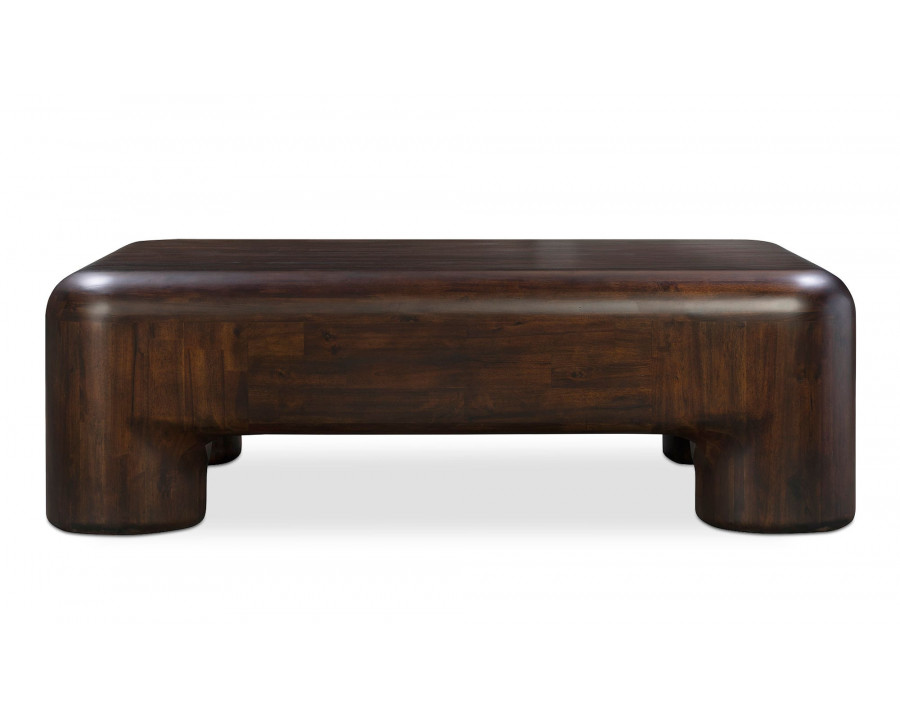 Moe's - Rowan Mid-Century Modern Coffee Table in Dark Brown