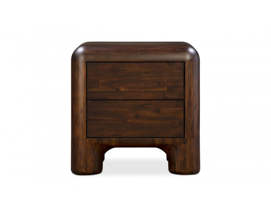 Moe's - Rowan Mid-Century Modern Nightstand in Dark Brown