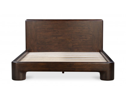 Moe's Rowan Mid-Century Modern Queen Size Bed - Dark Brown