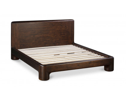 Moe's Rowan Mid-Century Modern Queen Size Bed - Dark Brown