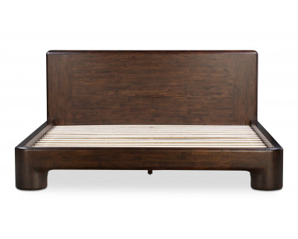 Moe's Rowan Mid-Century Modern King Size Bed - Dark Brown