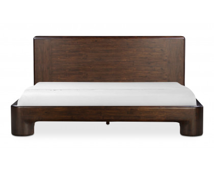 Moe's Rowan Mid-Century Modern King Size Bed - Dark Brown