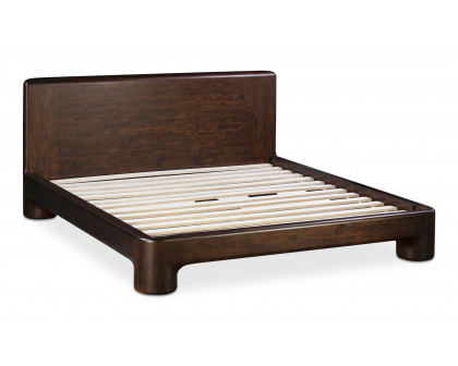 Moe's Rowan Mid-Century Modern King Size Bed - Dark Brown