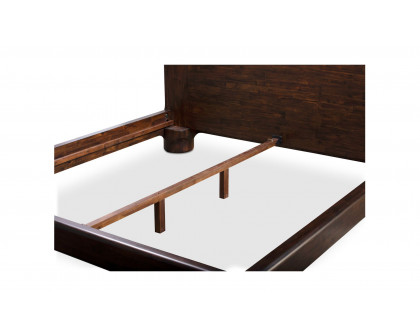 Moe's Rowan Mid-Century Modern King Size Bed - Dark Brown