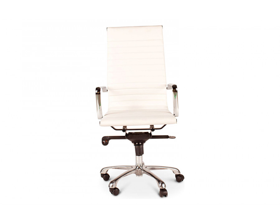 Moe's Studio Office Chair High Back - White