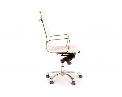 Moe's Studio Office Chair High Back - White